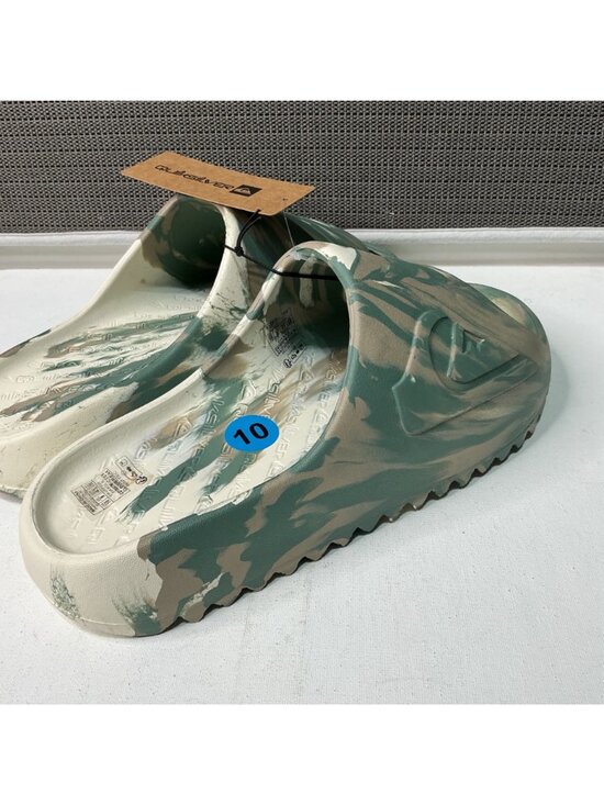Quiksilver Men\'s Cloud Break Slides Camouflage Green & Beige Size 10 Sandals main image 5
